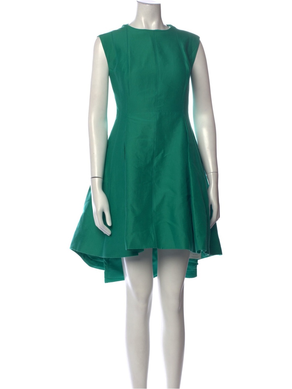 Halston Heritage Emerald Green Sleeveless High-Low Dress